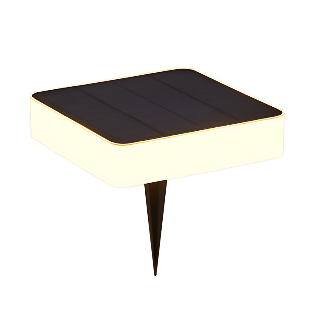 Seamless Solar Disk Ground Light — PC, LED, Warm White / Daylight, 8–11 Hr Runtime, Round or Square