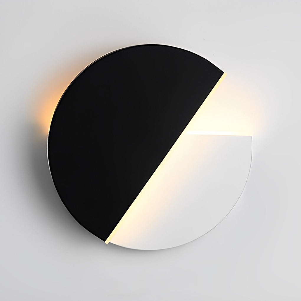 350° Rotatable LED Wall Sconce — Black ABS and Acrylic, 10W Warm White, 9" Minimalist