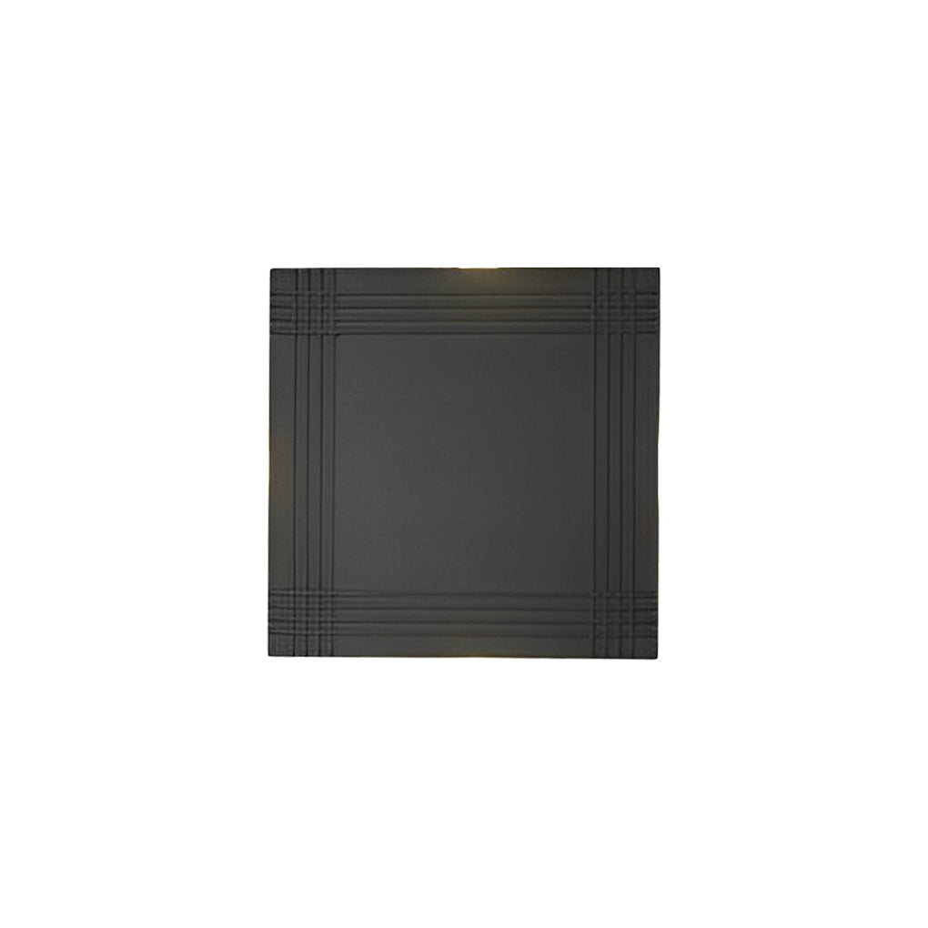 Cross Star Up/Down Outdoor Wall Sconce — Black Aluminum & Glass, 12W LED, IP54, Round or Square