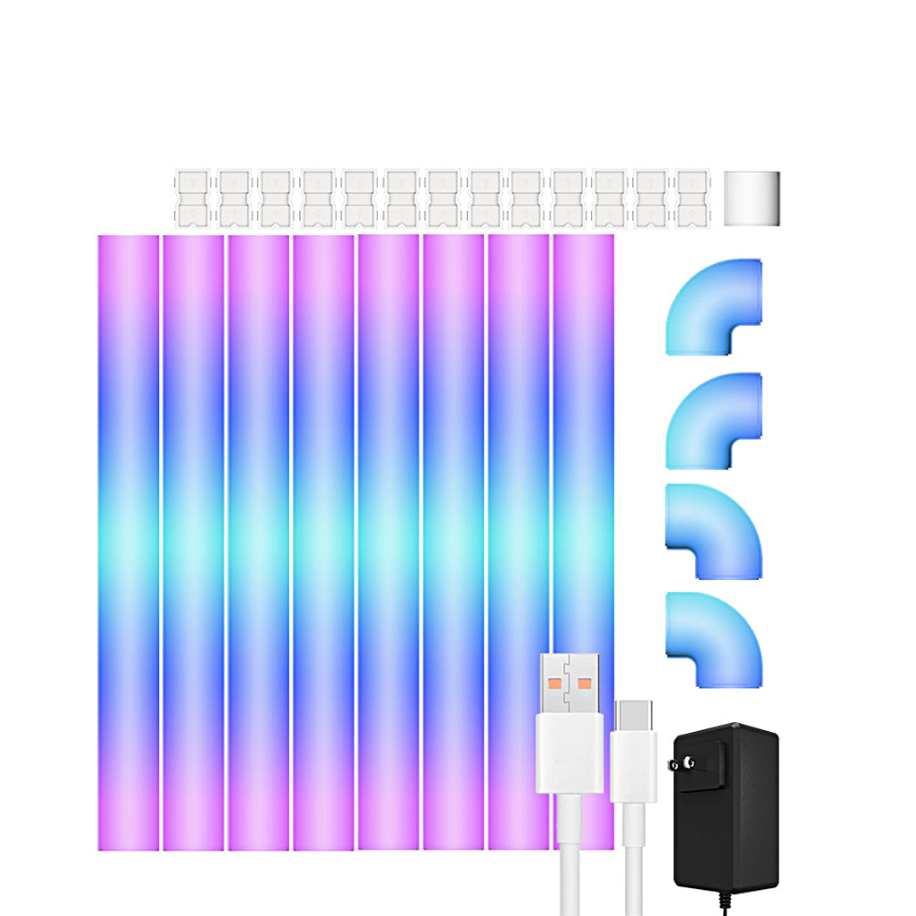 RGBIC Smart Linear Wall Sconce — ABS + PC, App & IR Remote, Music Sync, 40+ Scene Modes, Splicing Modular Design