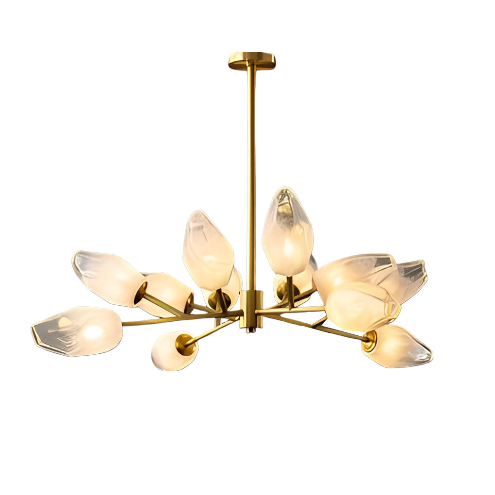Molecular Glass Sputnik Chandelier — Electroplated Metal, Gold, G9, 3- to 18-Light, Dining Room