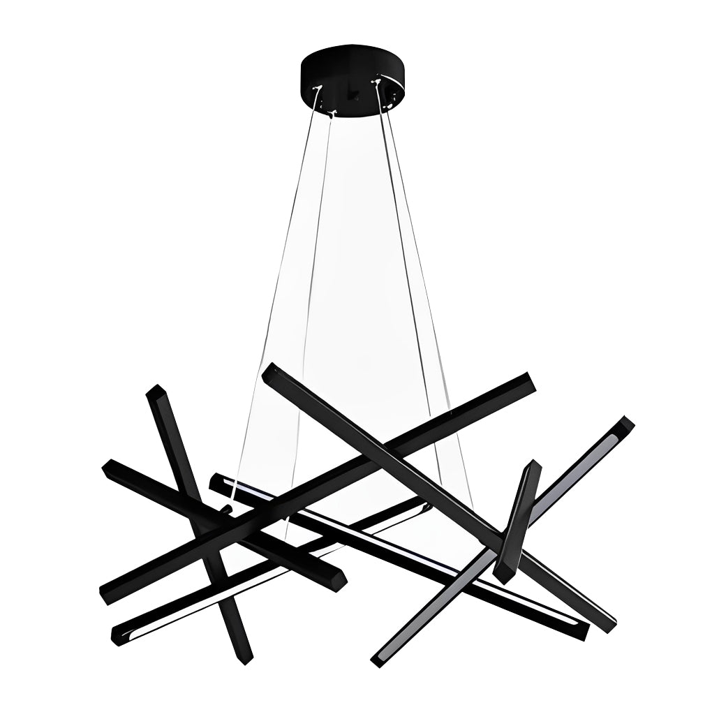 8-Light Sputnik Chandelier — Metal and Acrylic, LED, 3000K / 6000K, Adjustable Cord