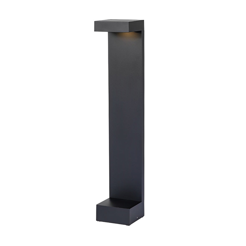 I-Shaped LED Bollard Pathway Light — Black Die-Cast Aluminum, 10W, IP65 Weatherproof, 3000K