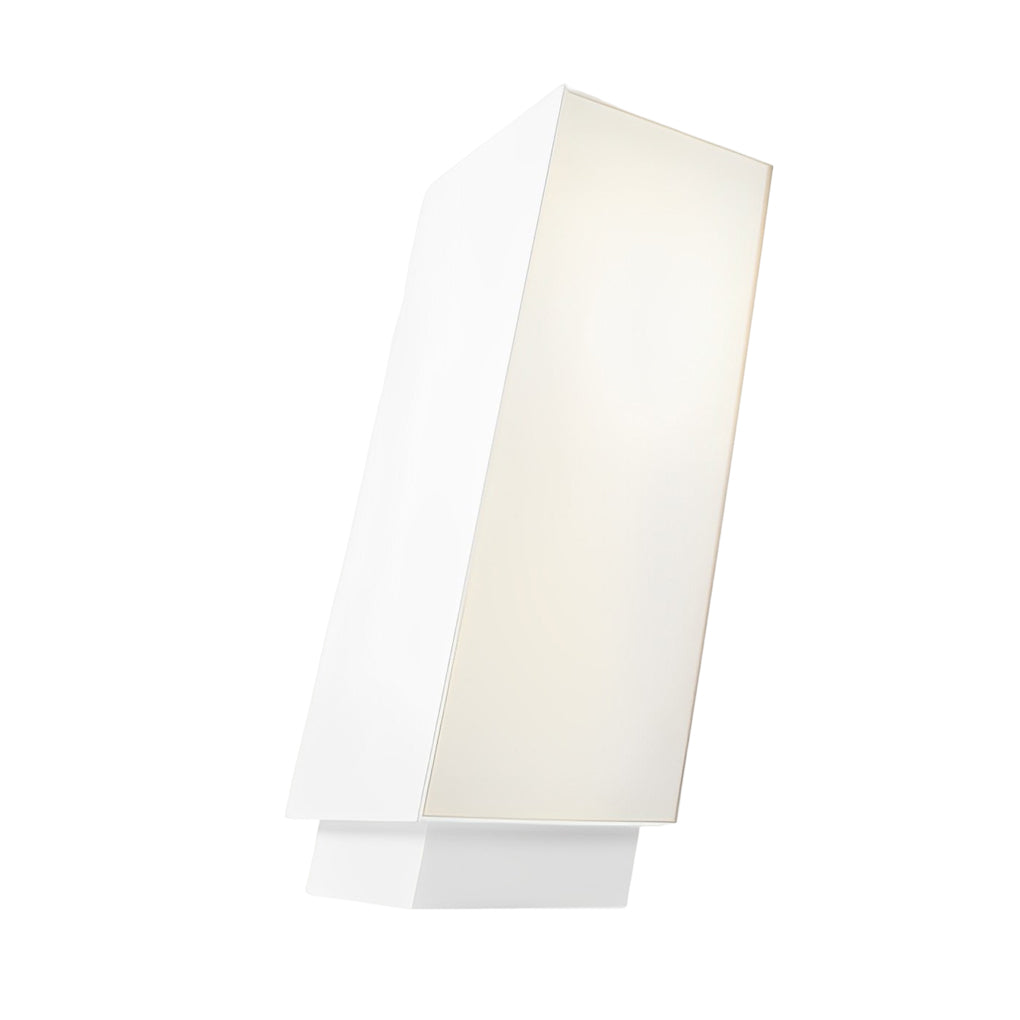 Inclined Cuboid Outdoor Bollard Light — Stainless Steel & Acrylic, LED, IP54, 3000K Warm White