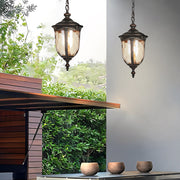 Unique Black European-Style Outdoor Chandelier Lights - Waterproof Glass Design