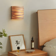 Handmade Semi-Cylindrical Wood Wall Sconce — Soft Ambient Light, Bedroom & Living