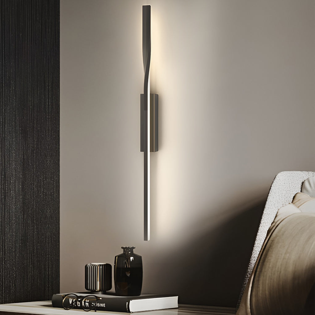 Modern Minimalist Linear Wall Sconce — Black Iron, LED, 10W–19W, 23.6" to 47.2"