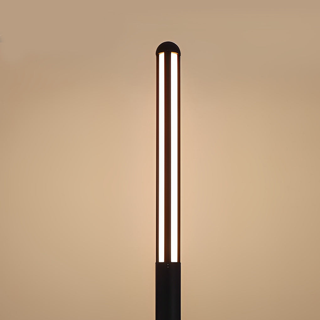 Modern Minimalist Bollard Light — Black Aluminum, LED, IP65 Weatherproof, 59"–118" Heights, 3000K