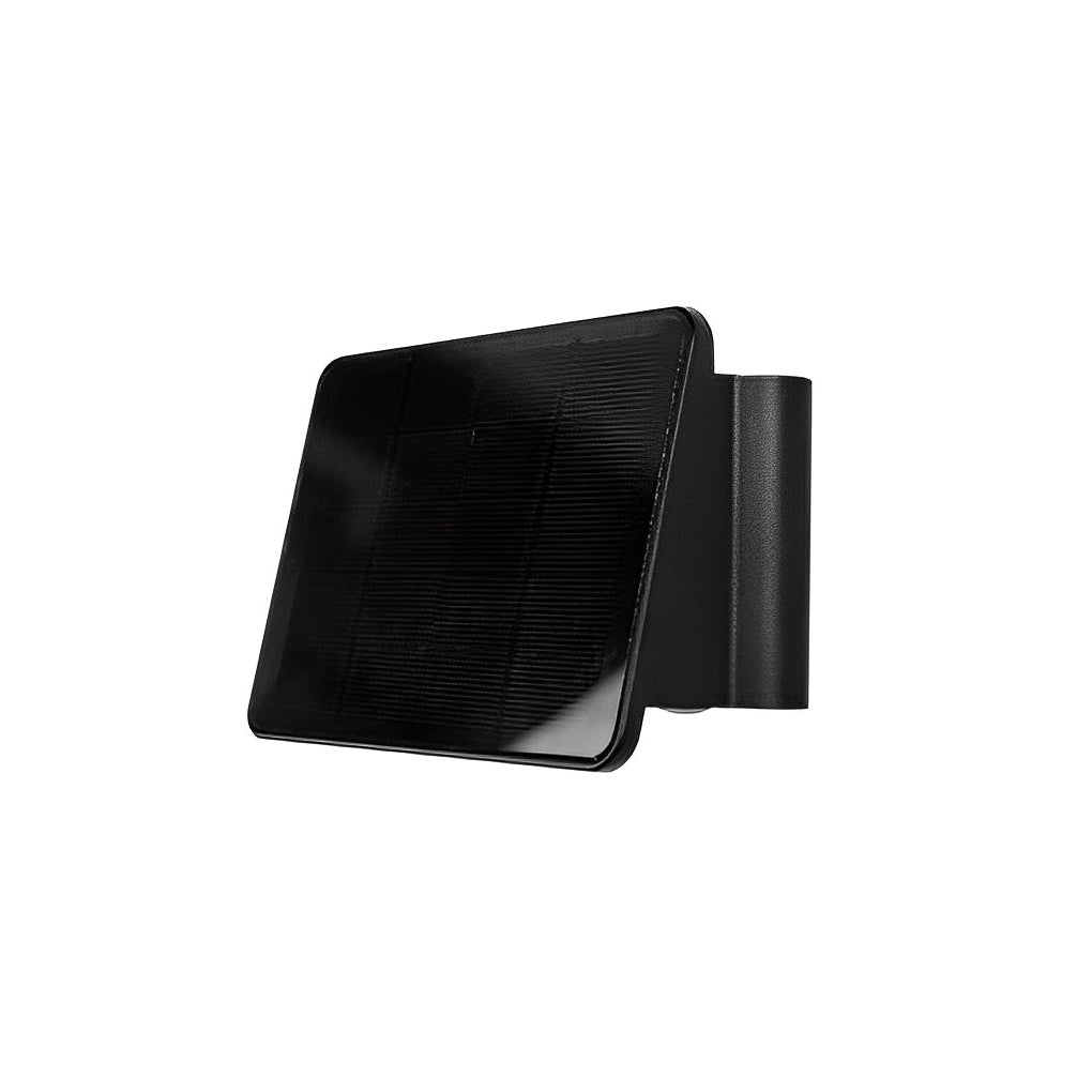 Modern Black Solar Up/Down Outdoor Wall Sconce — PVC & Acrylic, LED 3000K, IP54, 5W Panel