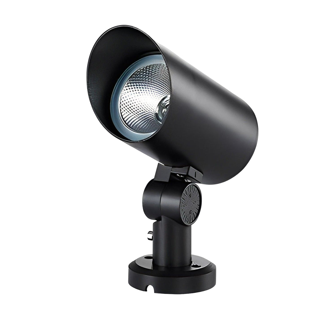 Modern Black LED Outdoor Landscape Spotlight — Aluminum, 10W / 20W, 3000K, IP Waterproof, 24° Beam