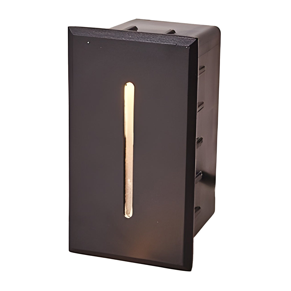 Industrial Rectangle LED Step & Stair Light — Die-Cast Aluminum, Black, 3W, IP65 Weatherproof