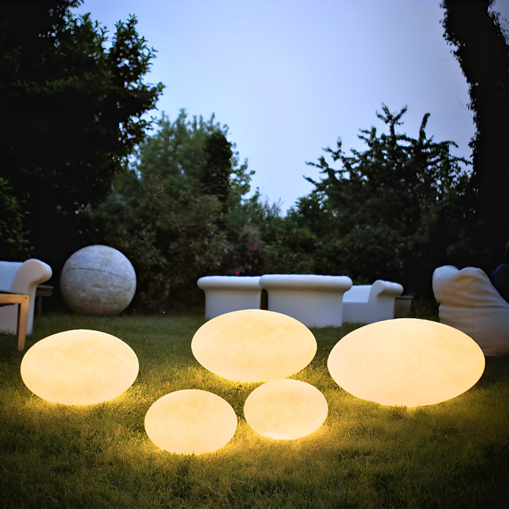 Cobblestone LED Landscape Lawn Light — Resin, Warm White 3000K, IP65 Weatherproof