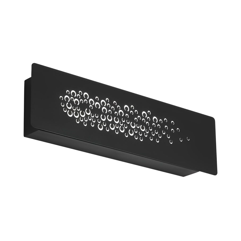 Rectangular Hollow LED Wall Sconce — Black or White Iron & Acrylic, 8W, 4500K, 12" x 4"