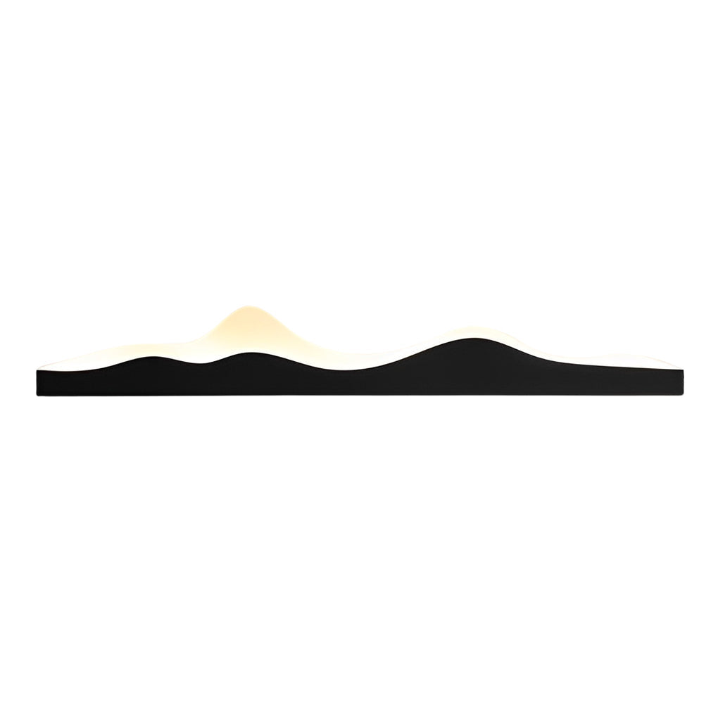 Mountain Scenery Outdoor Wall Sconce — Black Iron & Acrylic, LED 18W, IP65 Weatherproof, 24" or 47"