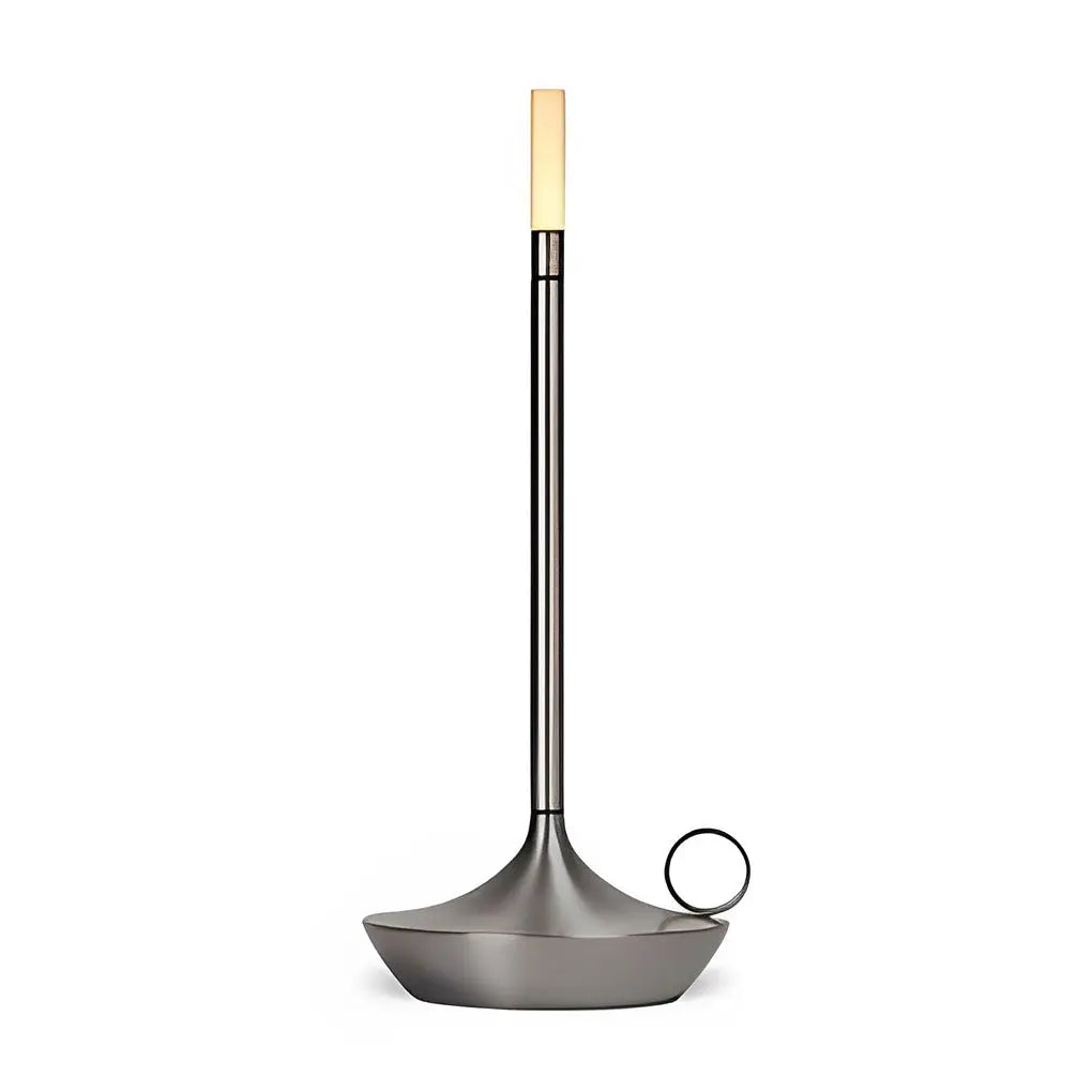 Minimalist Table Lamp with Cordless Portable Candle Wick LED Luxe