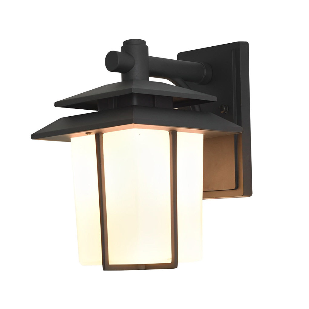 Vintage Outdoor Wall Sconce — Die-Cast Aluminum and Frosted Glass, E27, IP23 Weatherproof, Black or Bronze