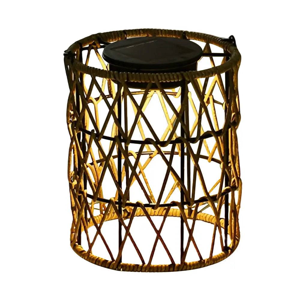 Modern Waterproof Rattan Lantern Solar Garden Lights - Creative Lawn Lamp Luxe