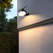 3 head solar motion security light outdoor led wall fixture with motion sensor