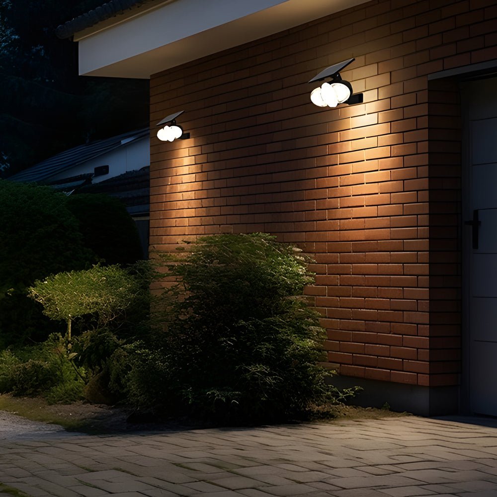 3 head solar motion security light outdoor led wall fixture with motion sensor