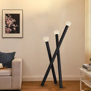 Modern Minimalist 3-Light Stick Floor Lamp Luxe