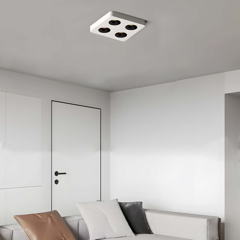 flush mount ceiling light with square led and anti glare design
