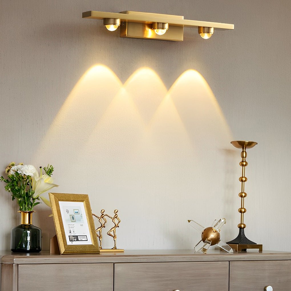 Nordic Wall Sconces: 3/4 Lights Copper LED Wall Washer Projection Lamp