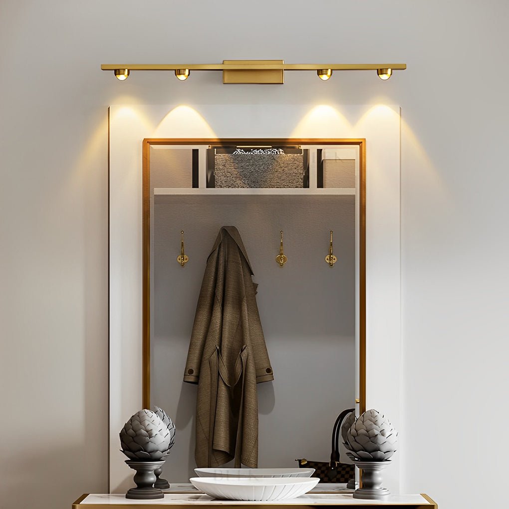 Linear LED Wall Washer Sconce — Copper and Glass, 3/4-Light, 9W/12W, 3000K Warm White