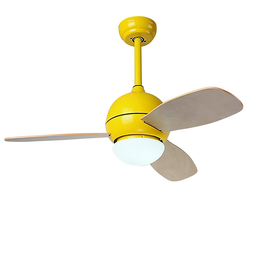 36-Inch Nordic Minimalist LED Ceiling Fan Light with Remote Control for Living and Dining Rooms