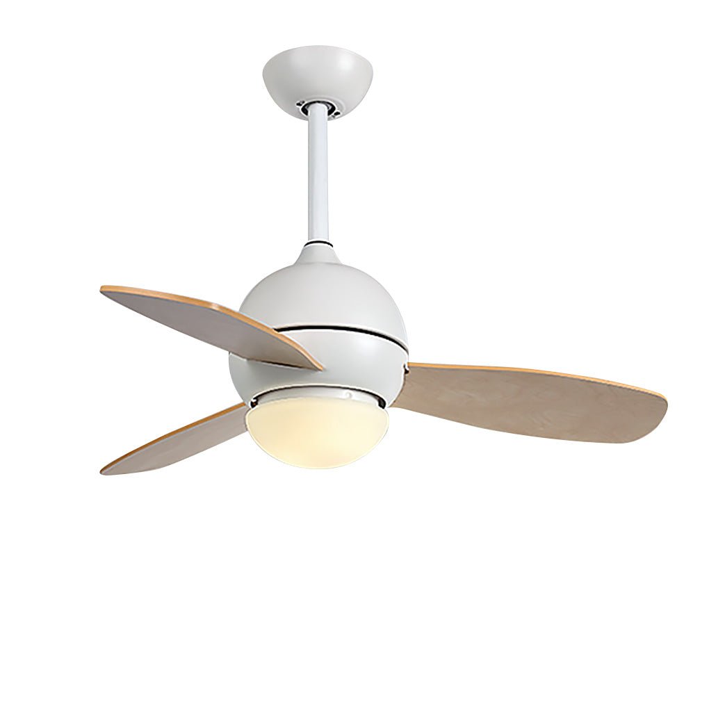 36-Inch Nordic Minimalist LED Ceiling Fan Light with Remote Control for Living and Dining Rooms