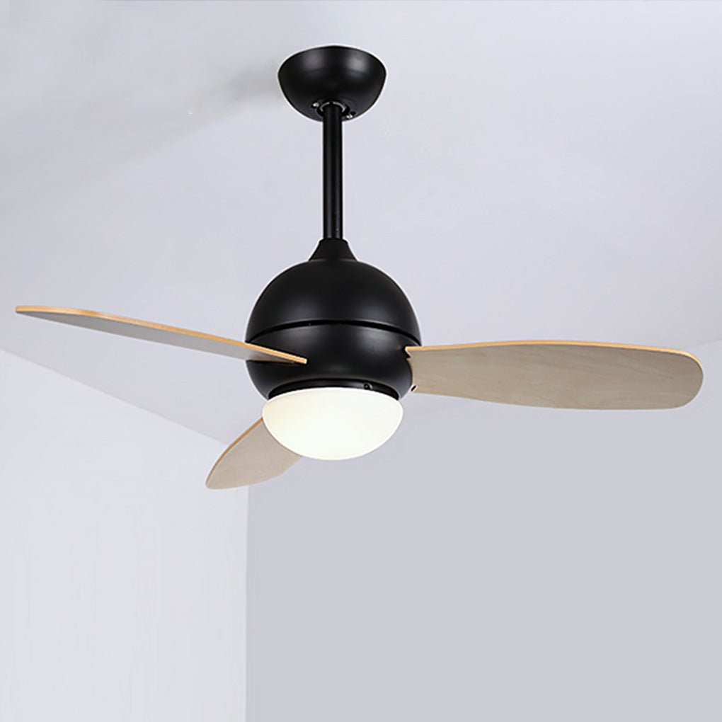 36-Inch Nordic Minimalist LED Ceiling Fan Light with Remote Control for Living and Dining Rooms