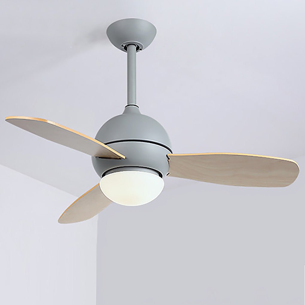 36-Inch Nordic Minimalist LED Ceiling Fan Light with Remote Control for Living and Dining Rooms