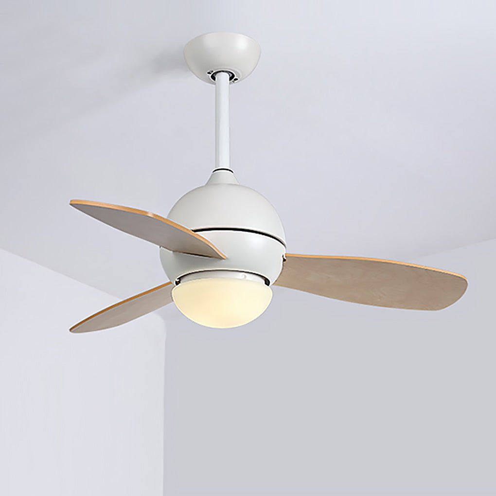 36-Inch Nordic Minimalist LED Ceiling Fan Light with Remote Control for Living and Dining Rooms