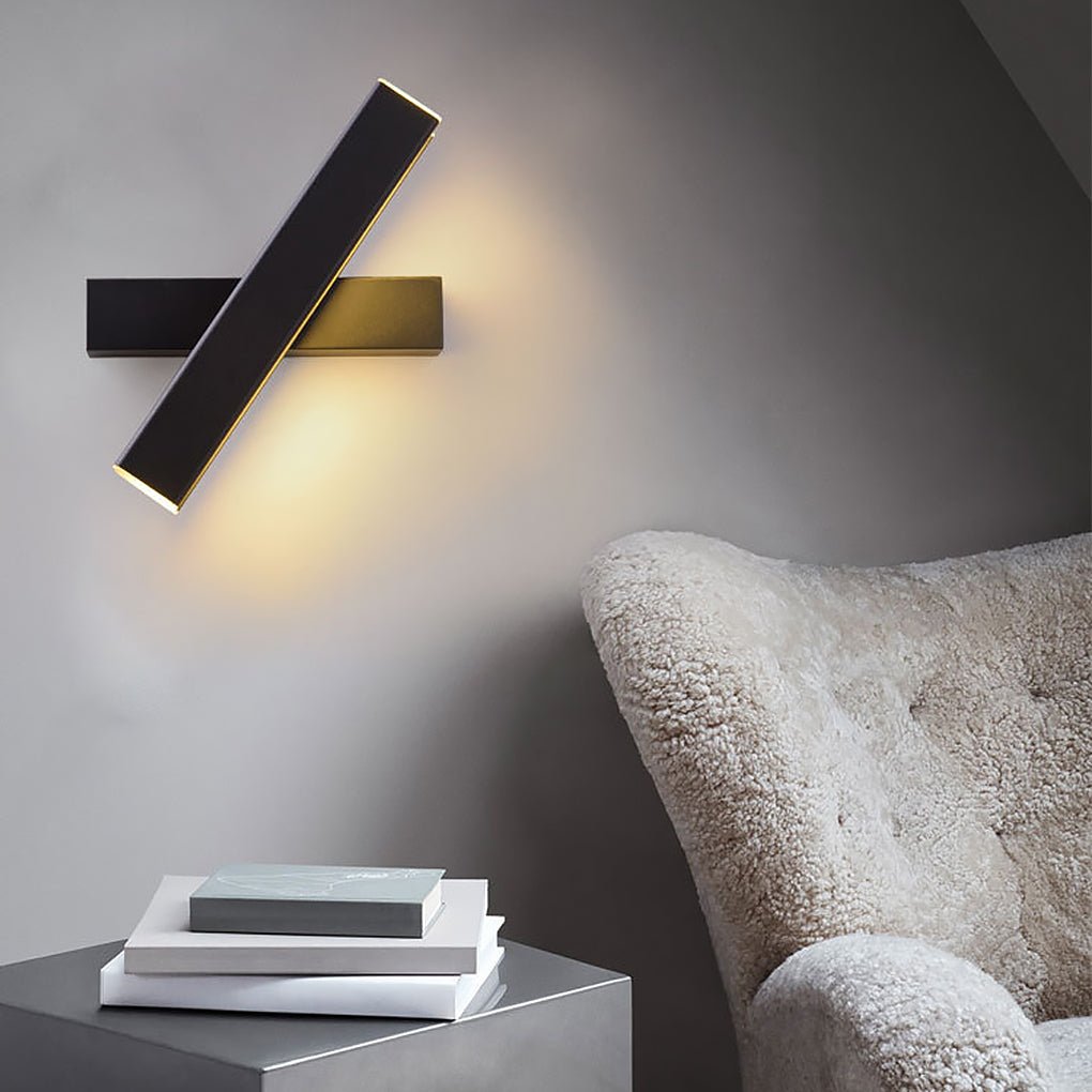 360 rotatable led wall lamp in nordic minimalist style for bedside corridor and aisle