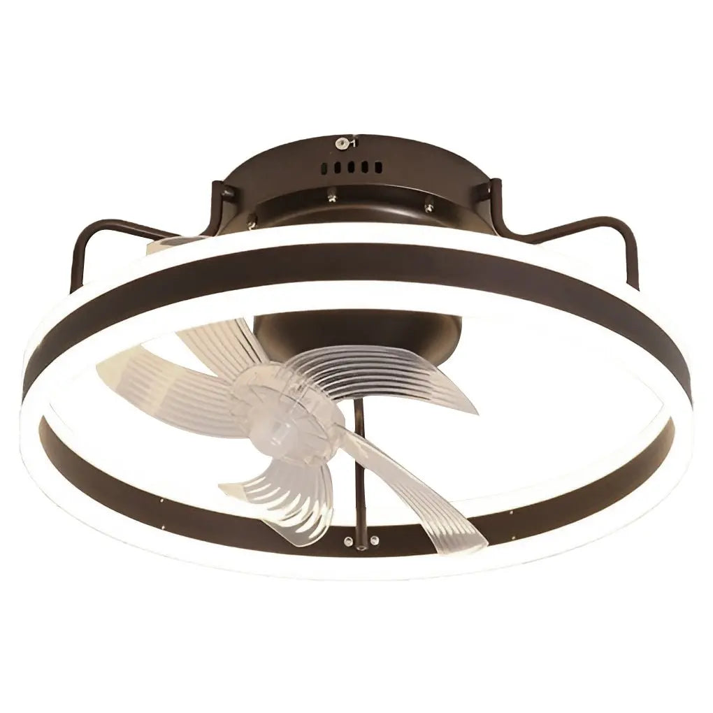 360° Rotating Dimmable LED Ceiling Fan Light with Remote Control - Silent Operation Luxe