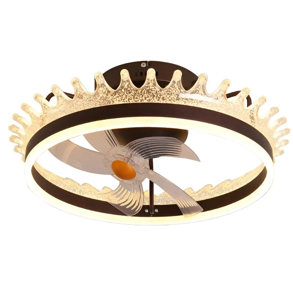 360° Rotating Dimmable LED Ceiling Fan Light with Remote Control - Silent Operation Luxe
