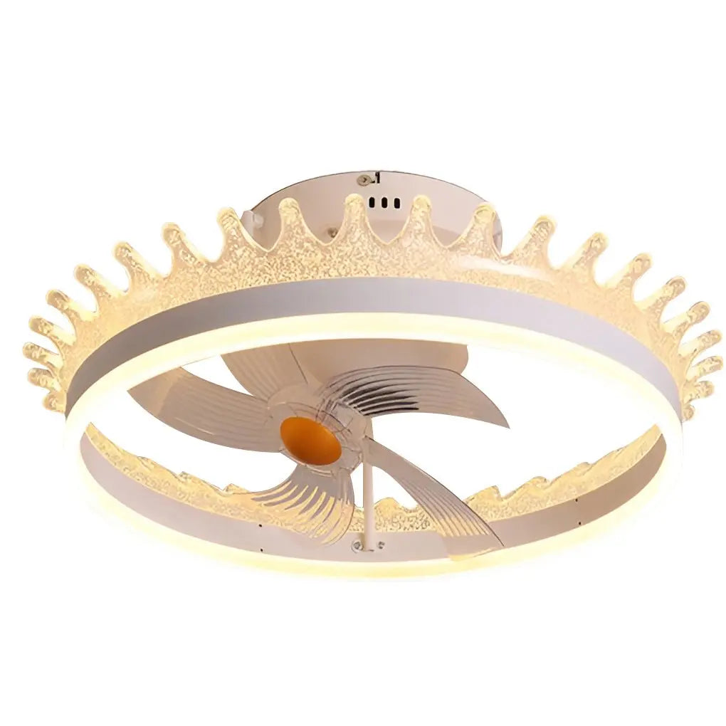 360° Rotating Dimmable LED Ceiling Fan Light with Remote Control - Silent Operation Luxe