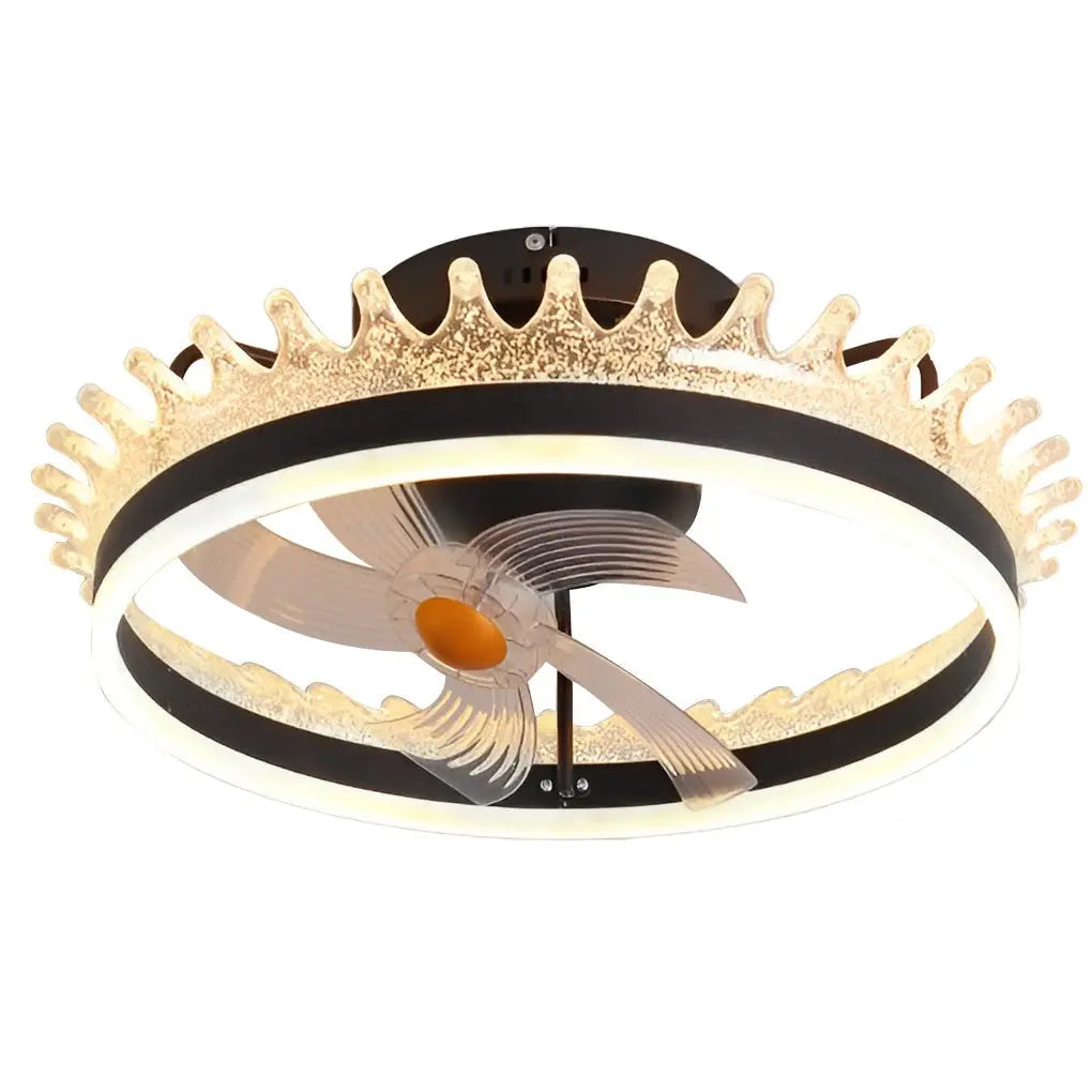 360° Rotating Dimmable LED Ceiling Fan Light with Remote Control - Silent Operation Luxe