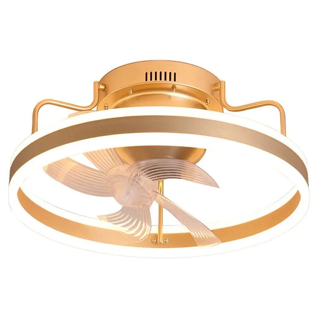 360° Rotating Dimmable LED Ceiling Fan Light with Remote Control - Silent Operation Luxe