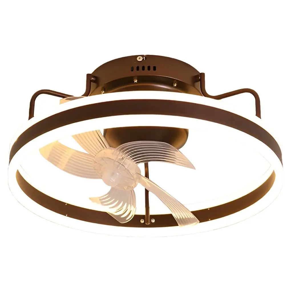 360° Rotating Dimmable LED Ceiling Fan Light with Remote Control - Silent Operation Luxe