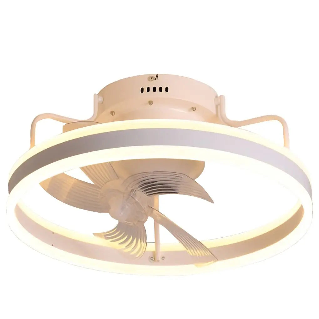 360° Rotating Dimmable LED Ceiling Fan Light with Remote Control - Silent Operation Luxe
