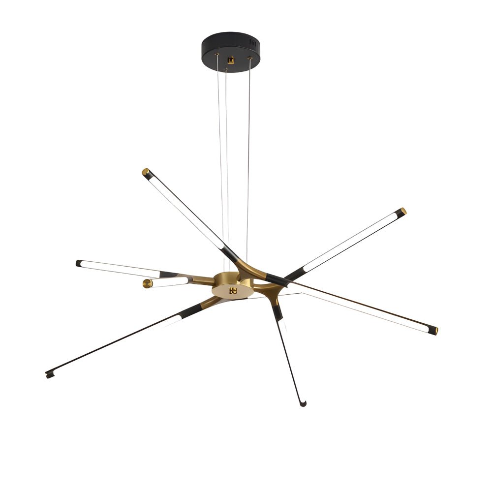 Linear Sputnik Chandelier — Aluminum, 3- or 8-Light, Dimmable, Remote Control, 3000K–6000K