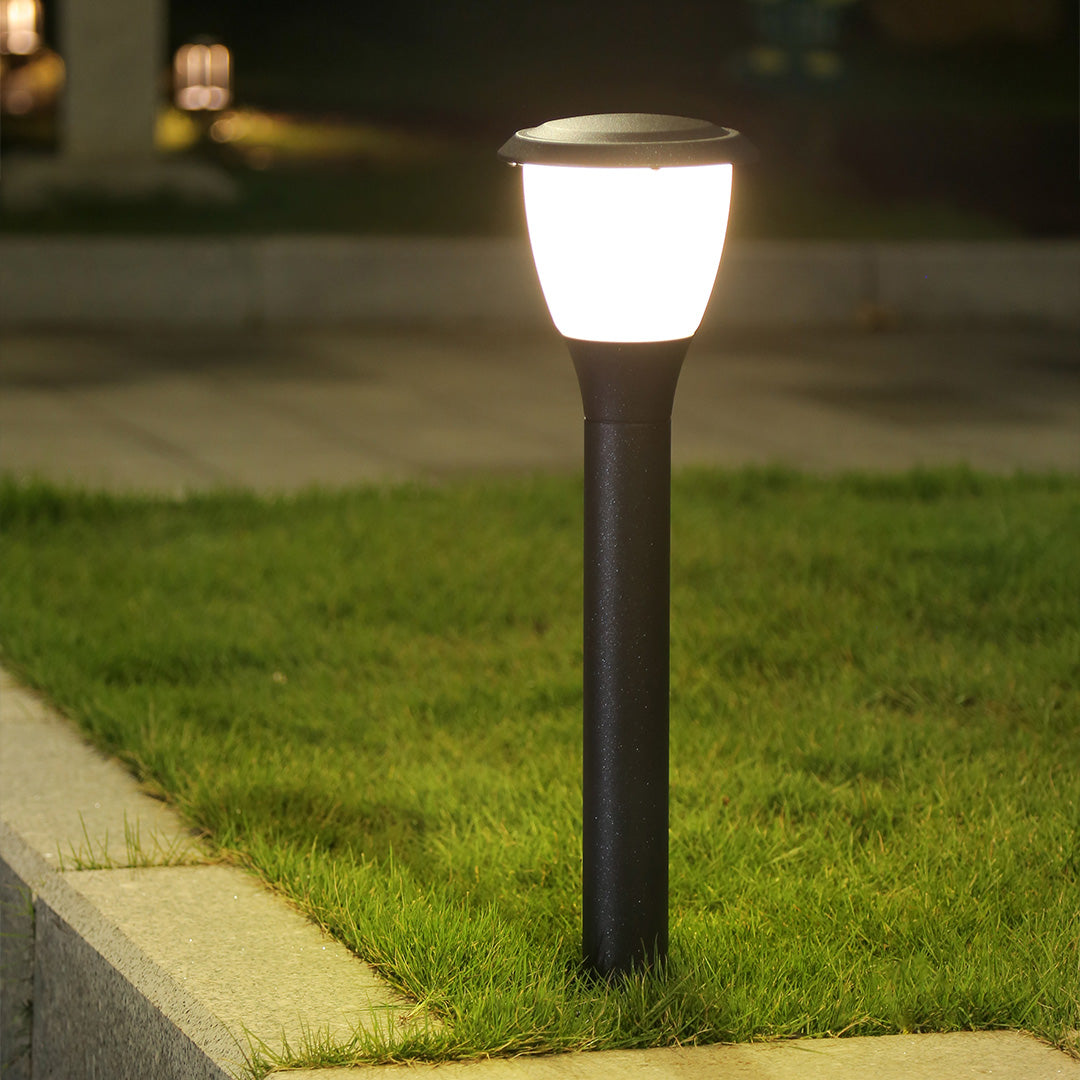 Modern Minimalist Bollard Path Light — Die-Cast Aluminum, 8W OSRAM LED, 3000K, IP65, Three Height Options (11", 11.8", 23.6")
