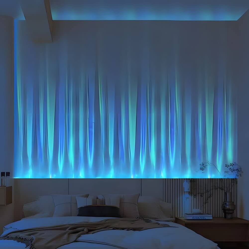 394 inch dynamic 3d ocean wave wall light fixture