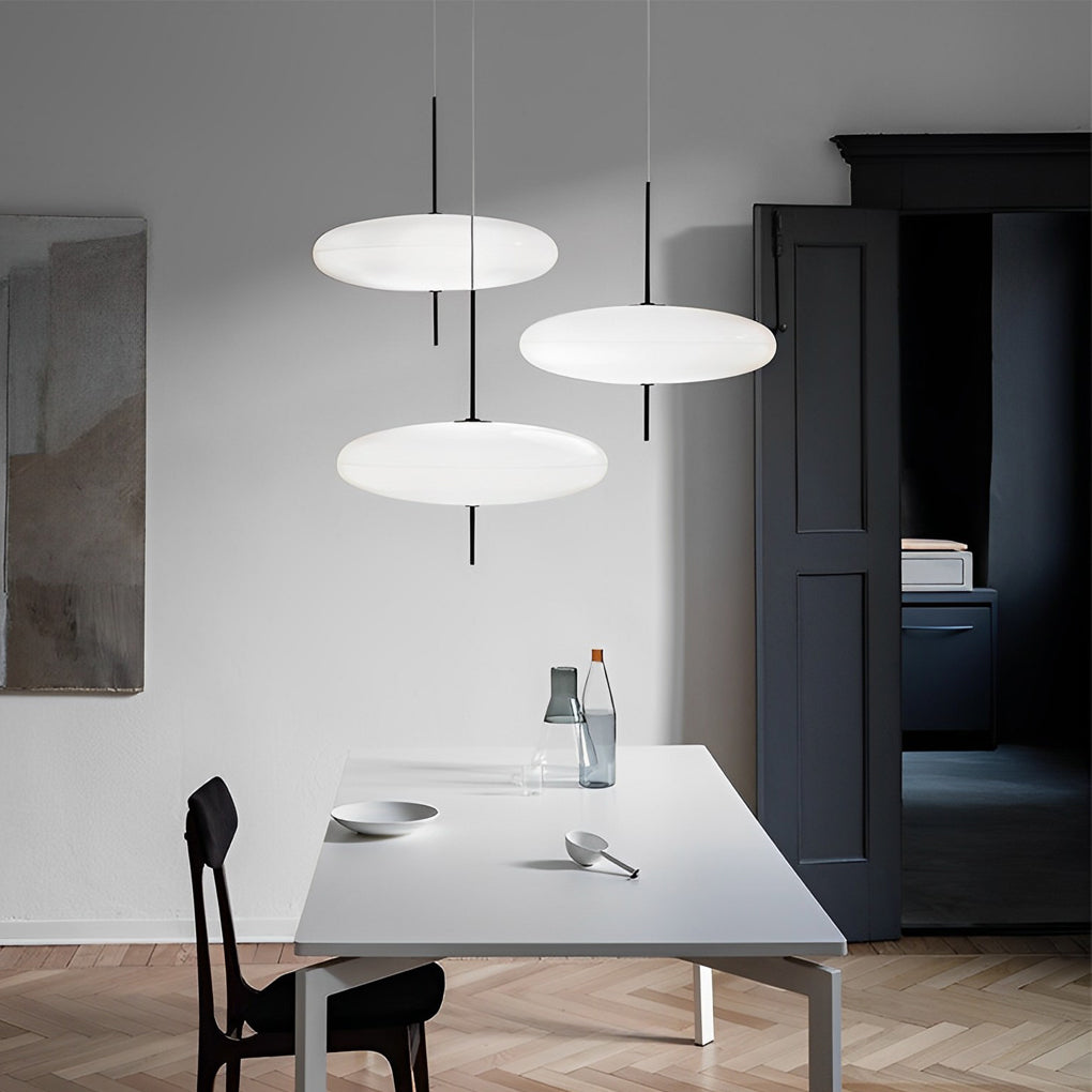 Round Acrylic Pendant Chandelier — Iron and Acrylic, E27 5W × 5-Light, 19.7" Diameter