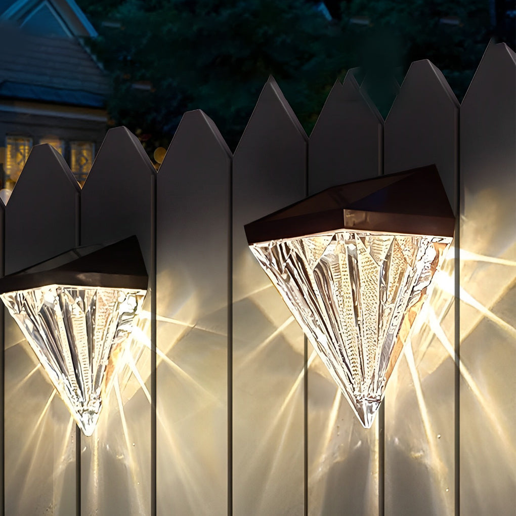 Black Solar Outdoor Wall Sconce, Set of 2 — ABS, LED, 3000K Warm White, IP Waterproof, Auto Dusk-to-Dawn