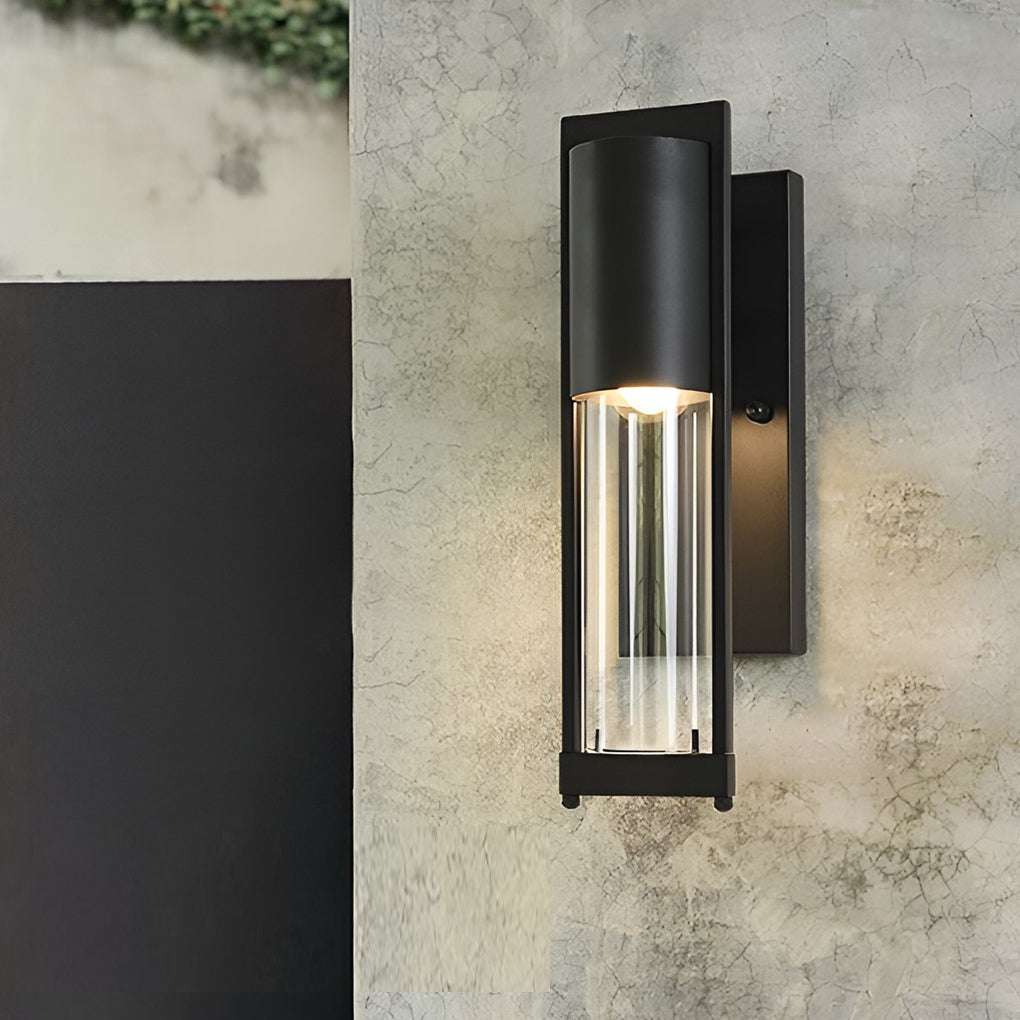 Industrial Outdoor Wall Sconce — Antique Iron, Glass Shade, E27, IP-Rated Weatherproof