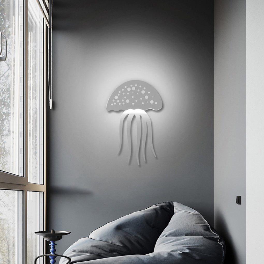 Jellyfish Wall Sconce — Metal and Acrylic, LED, 10W, Modern Retro White