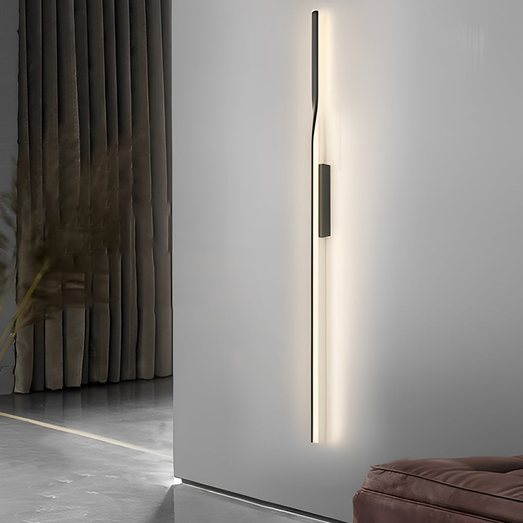 Modern Minimalist Linear Wall Sconce — Black Iron, LED, 10W–19W, 23.6" to 47.2"