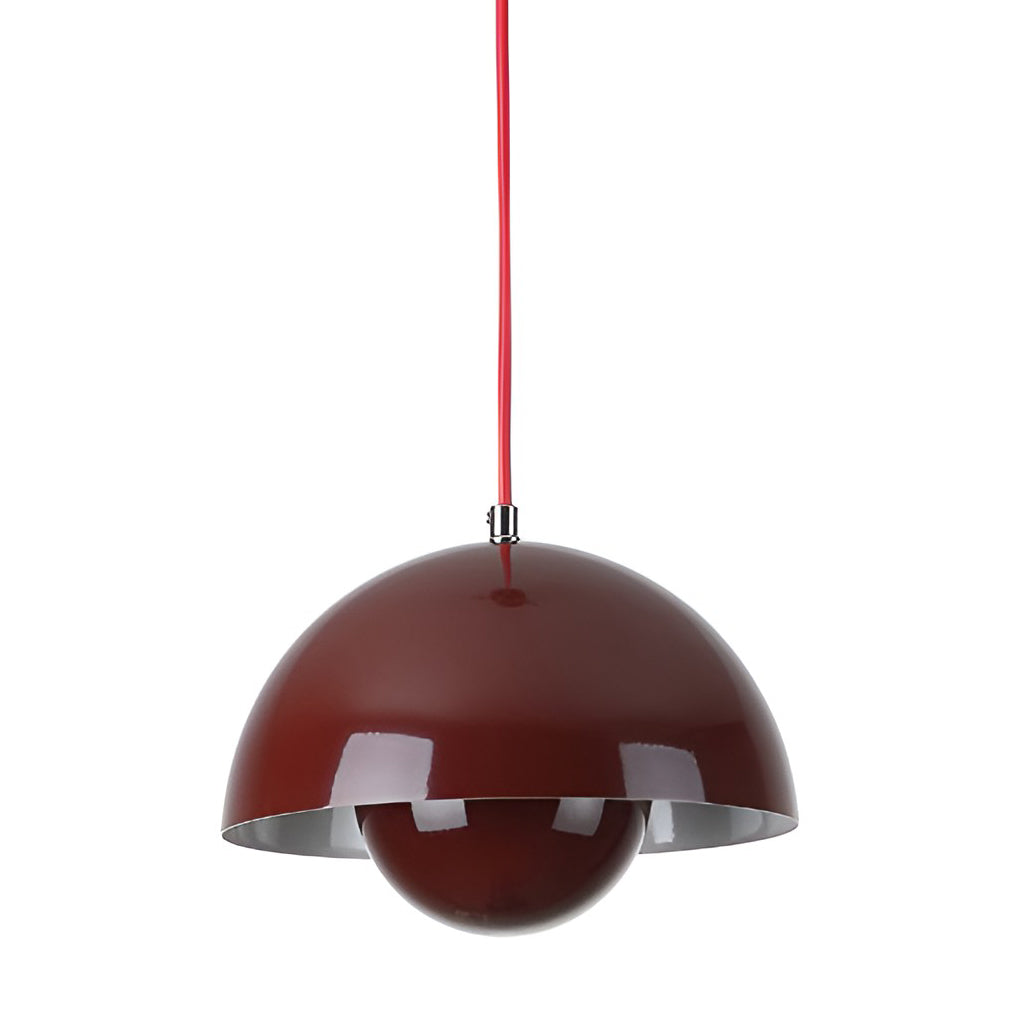 Flowerpot 1-Light Mini Pendant — Iron, Dome Mushroom Shade, E27, 9" Diameter, 3000K Warm White