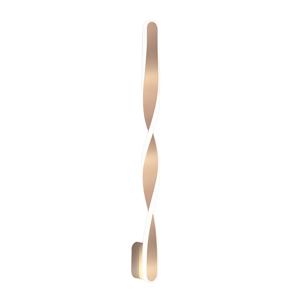Minimalist Spiral Linear Wall Sconce — Aluminum with Silicone LED Strip, 29W, 28"